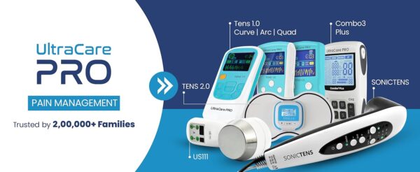 UltraCare PRO Tens 2.0 Wireless Tens Machine For Physiotherapy Massager|10 Modes 25 Intensity Levels|Rechargeable|Tens Unit|Tens Device|Tens Machine|Muscle/Nerve Stimulator For Pain Relief - Image 3