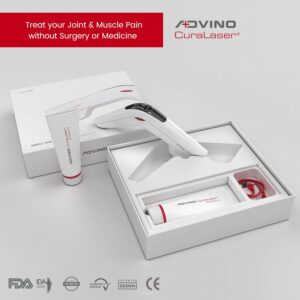 Advino CuraLaser - World's First & Only FDA Approved Pain Relief Device with AGTP laser & Nano-molecular biostimulation to Cure Back, Knee, Leg & all other Joint & Muscle Pain without Any Side Effects